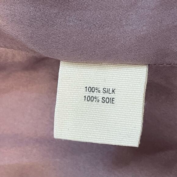 Elizabeth and James Purple Sleeveless Ruffle Silk Top Small - Picture 10 of 10